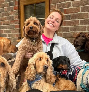 Hannah with Woody the cocker spaniel